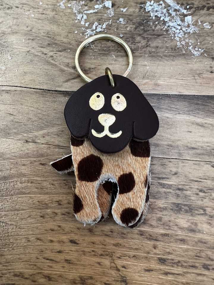 LEATHER DOG KEYRINGS