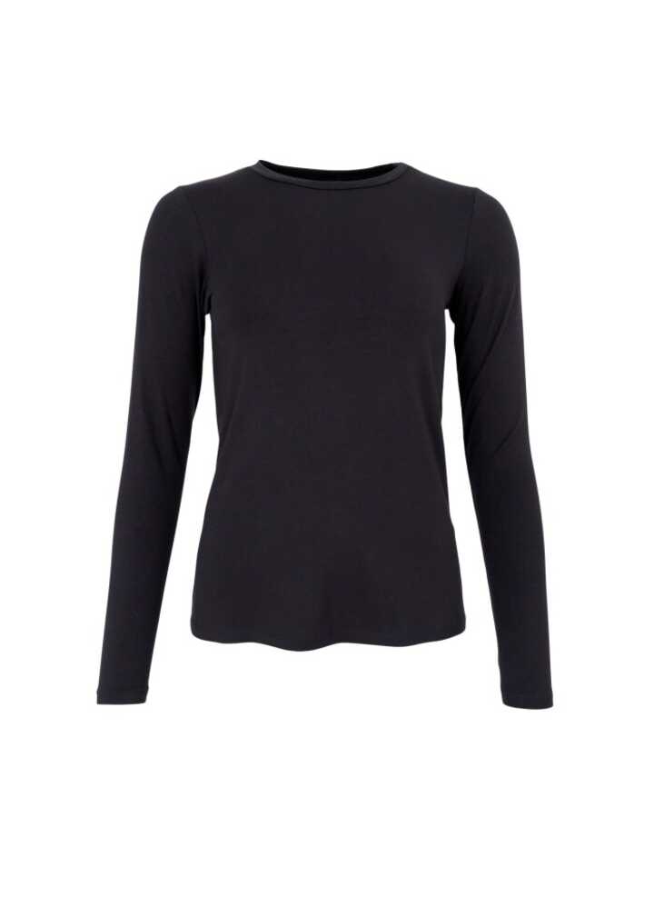 BLACK COLOUR KARLA LONG SLEEVED TOP